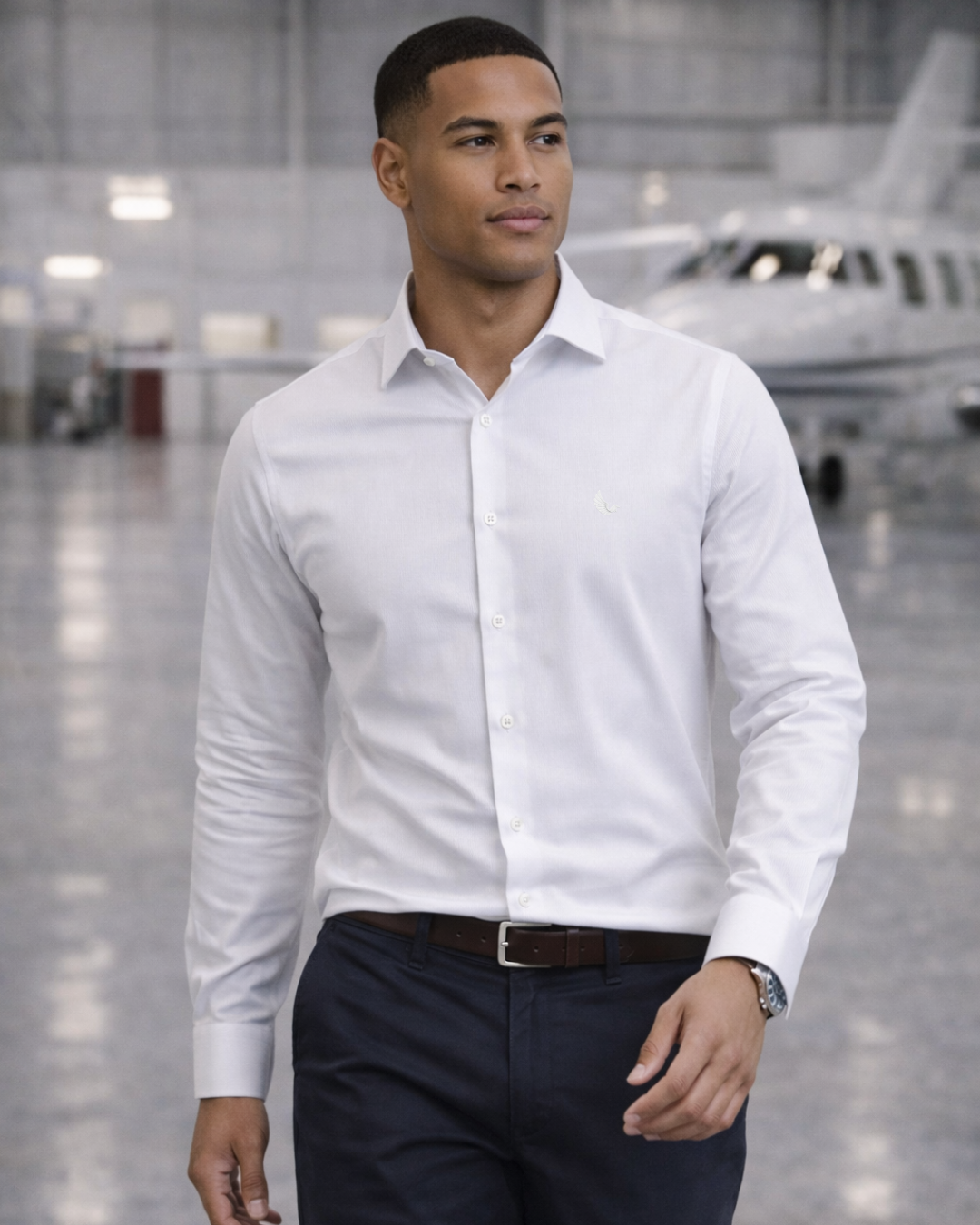 Camisa Oxford Pima Algodão Fio 80 Manga Longa Slim Fit