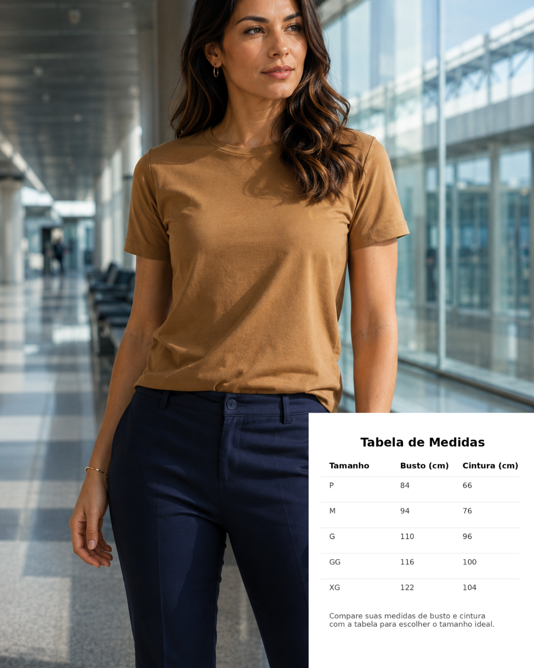 Camiseta Baby Long Gola Redonda Feminina
