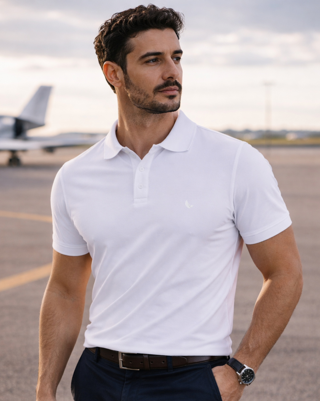 Polo Cotton Pima com Elastano Lisa